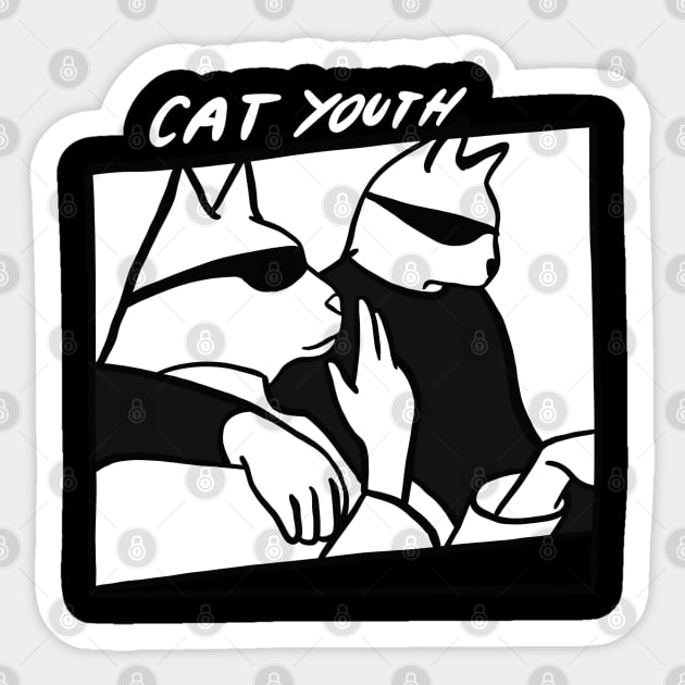 Cat Youth Cool Indie 90s Rock Music Aesthetic Sticker by isstgeschichte